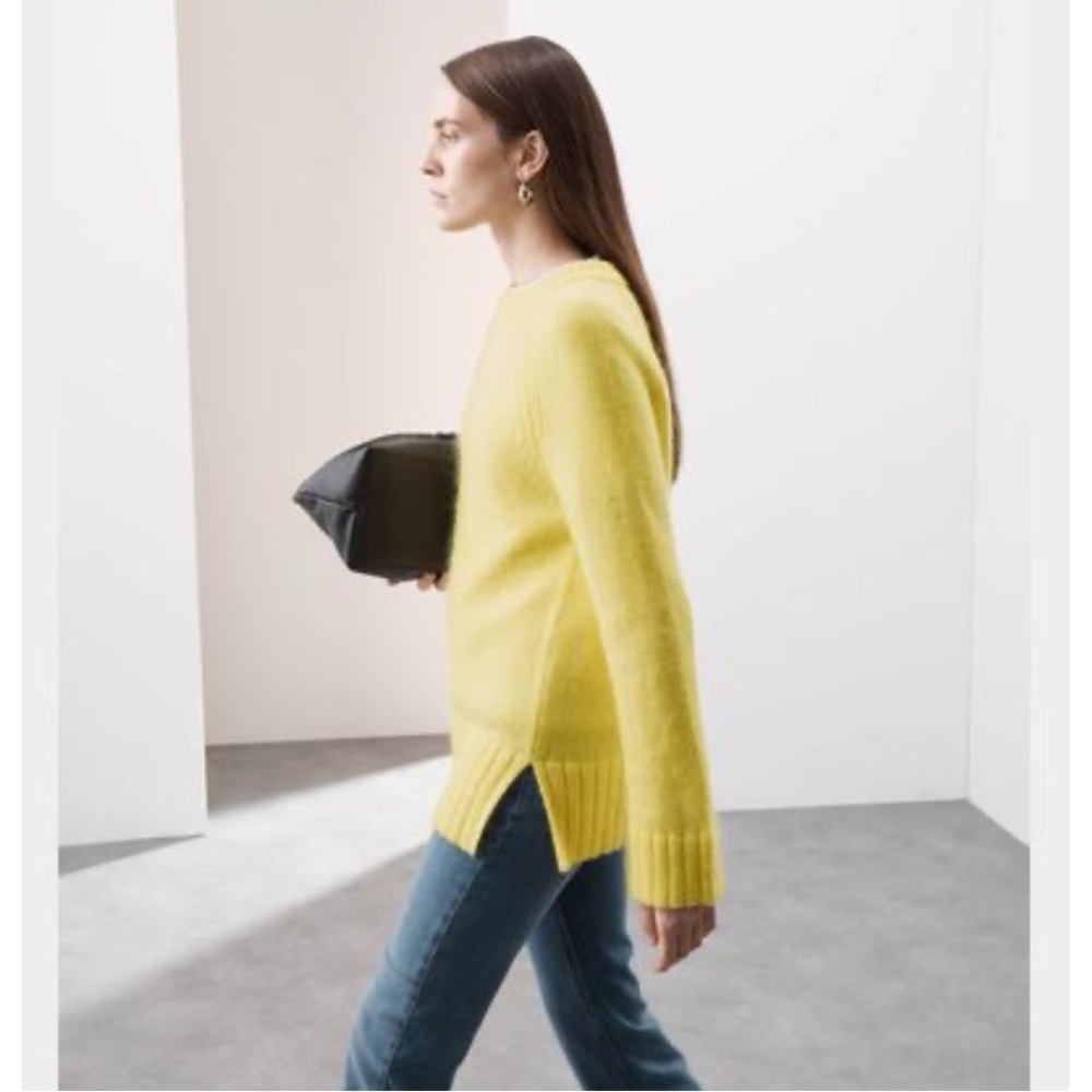 NEW Autograph by Marks and Spencer Mohair Wool  Yellow Longline Sweater US 10